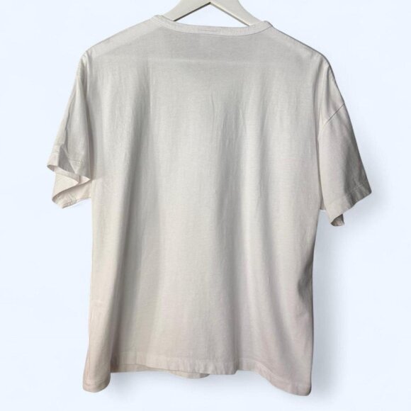 Vintage Woolrich Original Outdoorwear White Snap Scoop Neck Short Sleeve Tee - Picture 2 of 5